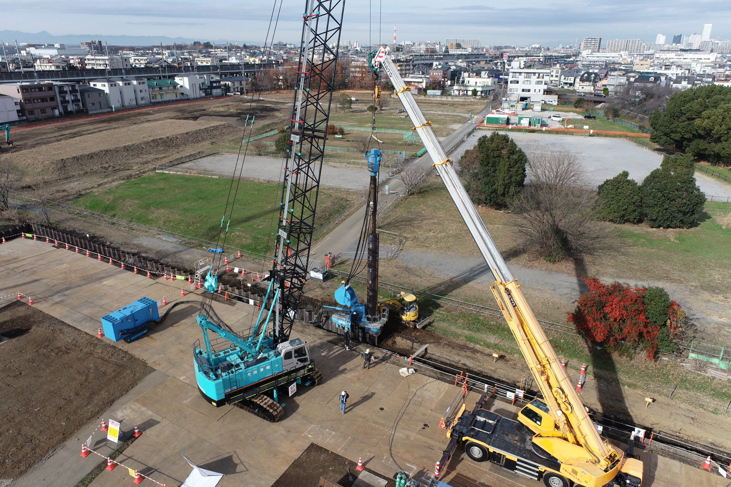 総選除）交付金（河川）工事（与野中央公園調節池遮水工その２）