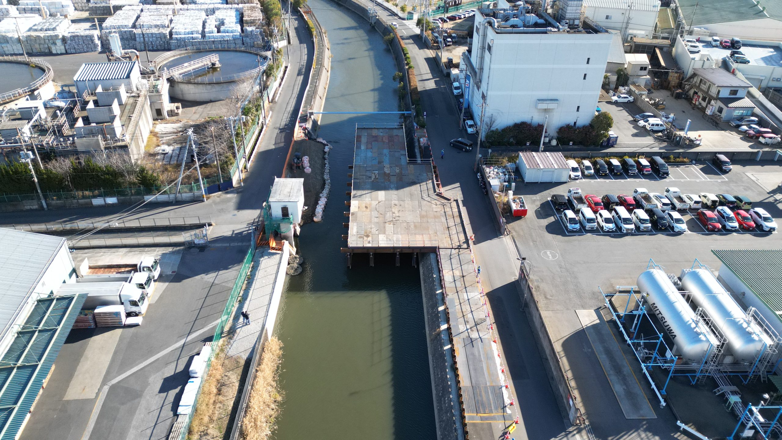 3002社資交付金（河川）工事（仮設構台設置工）